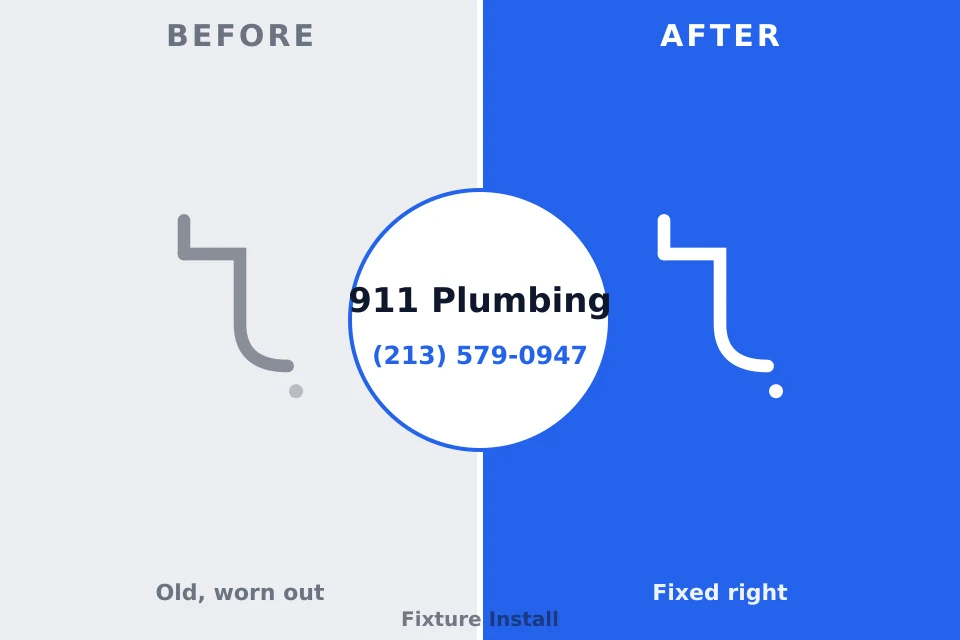 Before and after: plumbing company Red Hill, PA